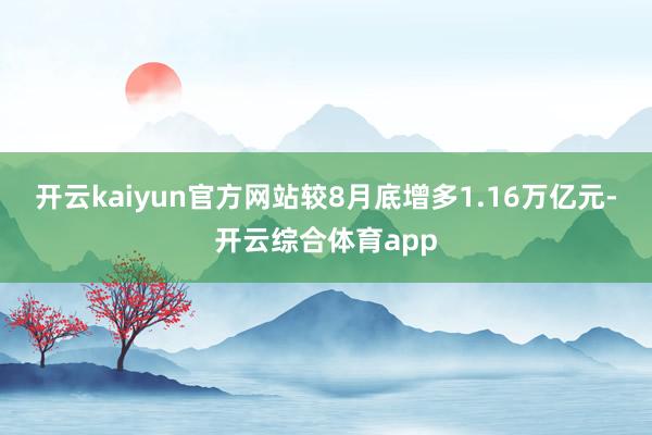 开云kaiyun官方网站较8月底增多1.16万亿元-开云综合体育app