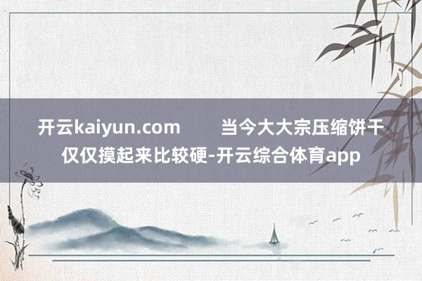 开云kaiyun.com        当今大大宗压缩饼干仅仅摸起来比较硬-开云综合体育app