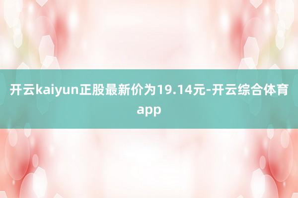 开云kaiyun正股最新价为19.14元-开云综合体育app