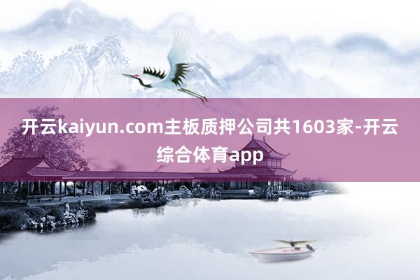 开云kaiyun.com主板质押公司共1603家-开云综合体育app