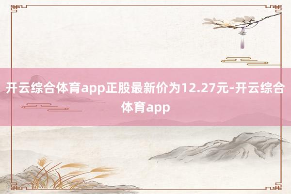 开云综合体育app正股最新价为12.27元-开云综合体育app